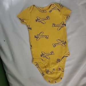 Carter's Yellow Airplane Bodysuit